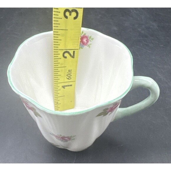 VTG Shelley ROSEBUD Fine Bone China Demitasse Cup & Saucer Set England - Picture 12 of 12